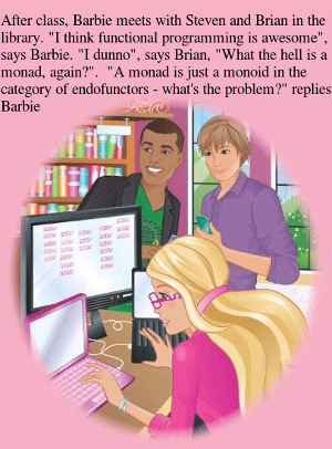 Barbie states the definition of monad