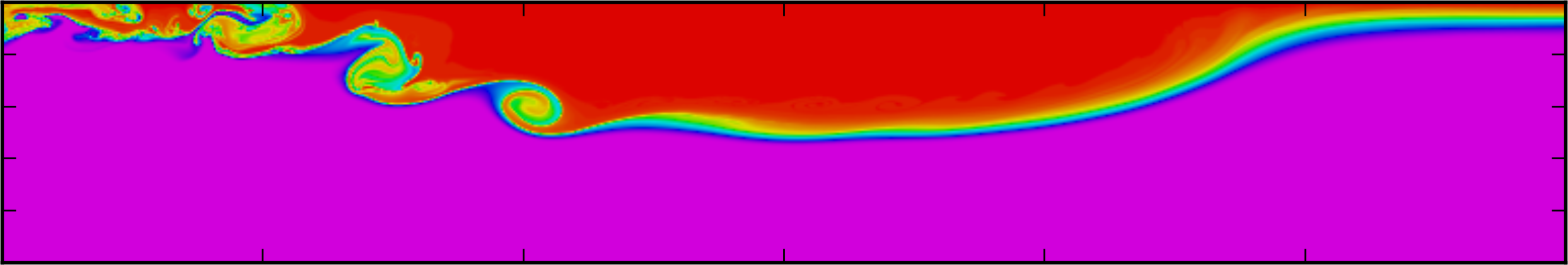 Numerical simulation of a breaking ISW
